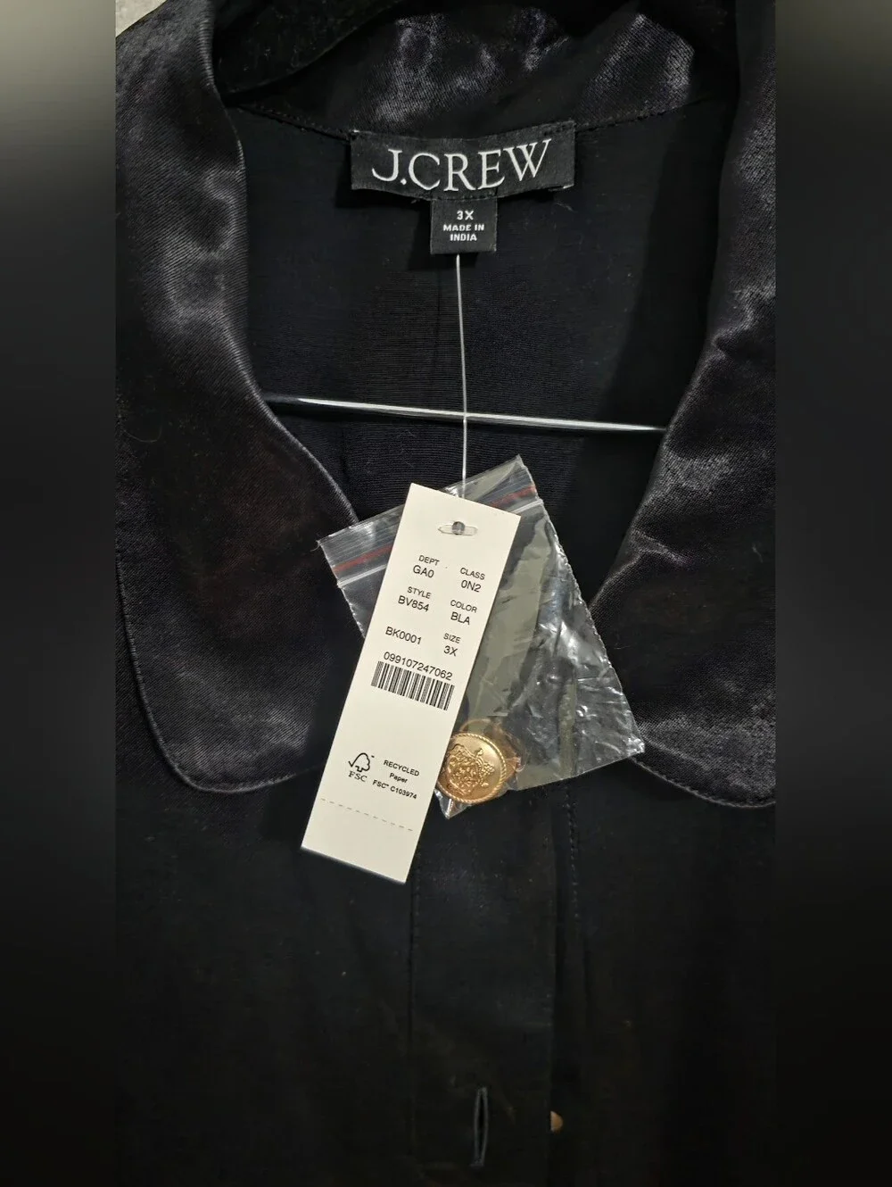Lady shirt-jacket in luster crepe